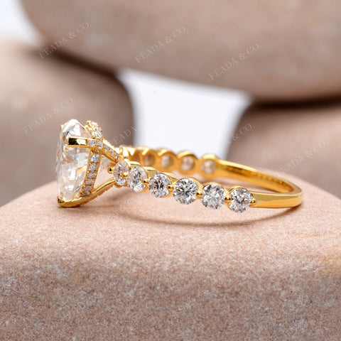 Heart Cut Moissanite Diamond Engagement Ring | Certified & handmade