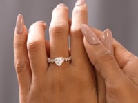 Heart Cut Moissanite Engagement Ring: Handmade Romantic Promise Ring